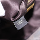 Miu Miu Matelasse Hand Bag Leather 2way Gray Gold Auth SW1535-23