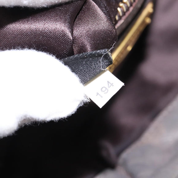 Miu Miu Matelasse Hand Bag Leather 2way Gray Gold Auth SW1535