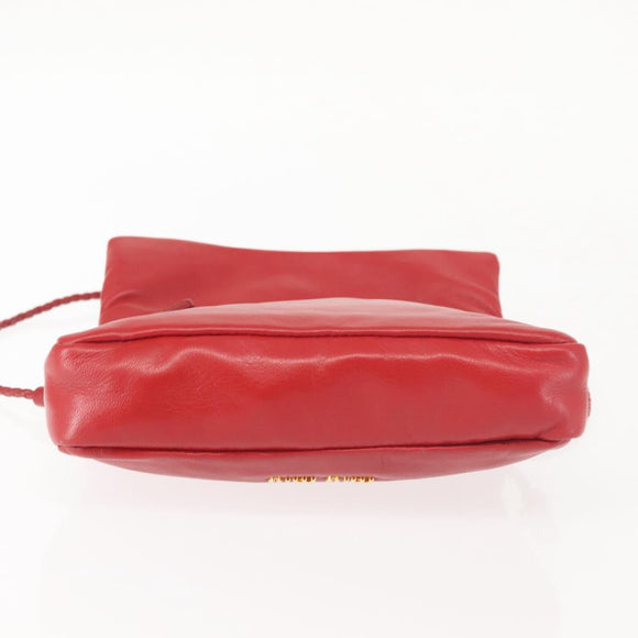 Miu Miu Bijoux Schoudertas Leer Rood Goud Origineel SW1539