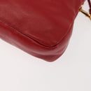 Miu Miu Bijoux Shoulder Bag Leather Red Gold Auth SW1539-9