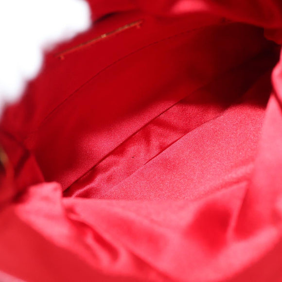 Miu Miu Bijoux Shoulder Bag Leather Red Gold Auth SW1539