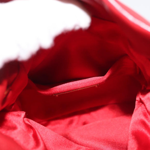 Miu Miu Bijoux Shoulder Bag Leather Red Gold Auth SW1539