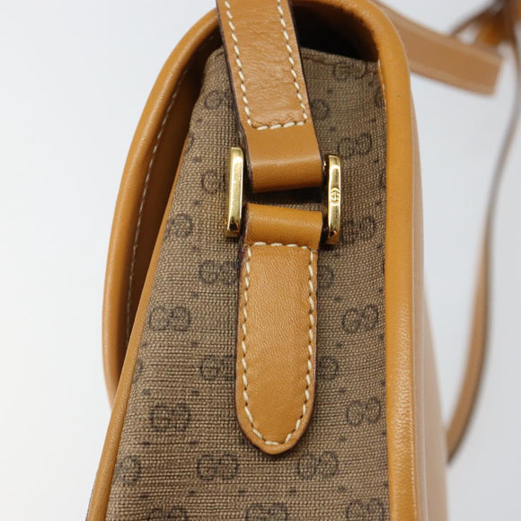 GUCCI Micro GG Supreme Shoulder Bag PVC Beige Gold 007 115 0074 Auth SW1540