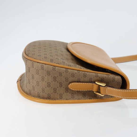 GUCCI Micro GG Supreme Shoulder Bag PVC Beige Gold 007 115 0074 Auth SW1540