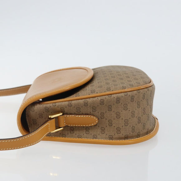 GUCCI Micro GG Supreme Shoulder Bag PVC Beige Gold 007 115 0074 Auth SW1540