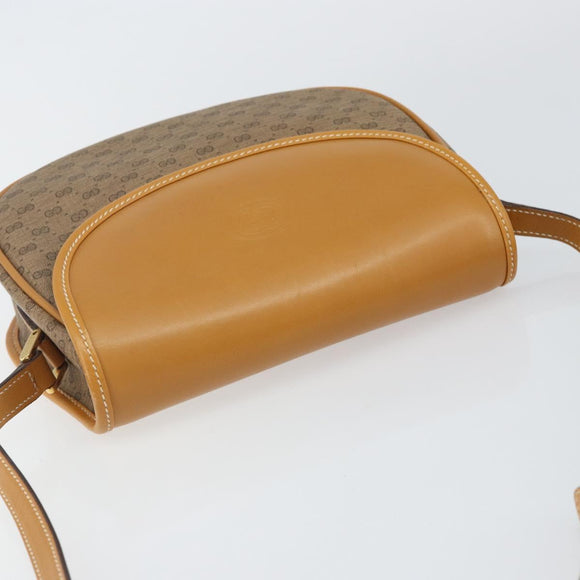 GUCCI Micro GG Supreme Shoulder Bag PVC Beige Gold 007 115 0074 Auth SW1540