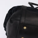 GUCCI GG Canvas Hand Bag Black Gold Auth SW1542-8