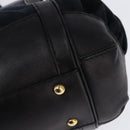 GUCCI GG Canvas Hand Bag Black Gold Auth SW1542-17