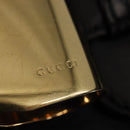 GUCCI GG Canvas Hand Bag Black Gold Auth SW1542-9