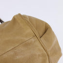 Chloe Etel Hand Bag Leather 2way Beige Gold Auth SW1546-15