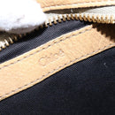 Chloe Etel Hand Bag Leather 2way Beige Gold Auth SW1546-17