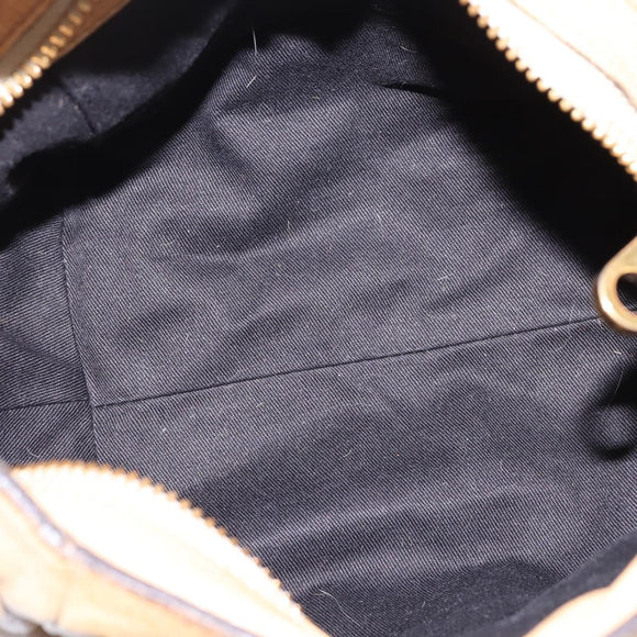 Chloe Etel Hand Bag Leather 2way Beige Gold Auth SW1546