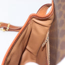 CELINE Macadam Canvas Shoulder Bag PVC Leather Brown Gold Auth SW1550-20