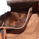 CELINE Macadam Canvas Shoulder Bag PVC Leather Brown Gold Auth SW1550-11