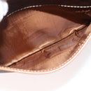 CELINE Macadam Canvas Shoulder Bag PVC Leather Brown Gold Auth SW1550-22