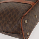 CELINE Macadam Canvas Shoulder Bag PVC Leather Brown Gold Auth SW1551-8