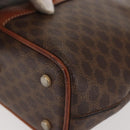 CELINE Macadam Canvas Shoulder Bag PVC Leather Brown Gold Auth SW1551-15