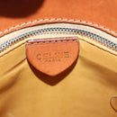 CELINE Macadam Canvas Shoulder Bag PVC Leather Brown Gold Auth SW1551-18