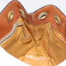 CELINE Macadam Canvas Shoulder Bag PVC Leather Brown Gold Auth SW1551-19