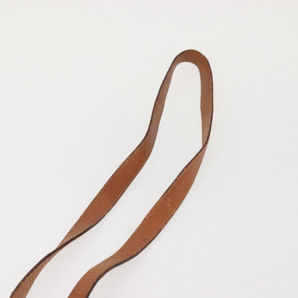 CELINE Macadam Canvas Shoulder Bag PVC Leather Brown Gold Auth SW1551