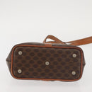 CELINE Macadam Canvas Shoulder Bag PVC Leather Brown Gold Auth SW1551-5