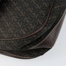 LOEWE Anagram Shoulder Bag Canvas Brown Gold Auth SW1553-14