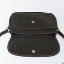 LOEWE Anagram Shoulder Bag Canvas Brown Gold Auth SW1553-10