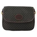 LOEWE Anagram Shoulder Bag Canvas Brown Gold Auth SW1553-13