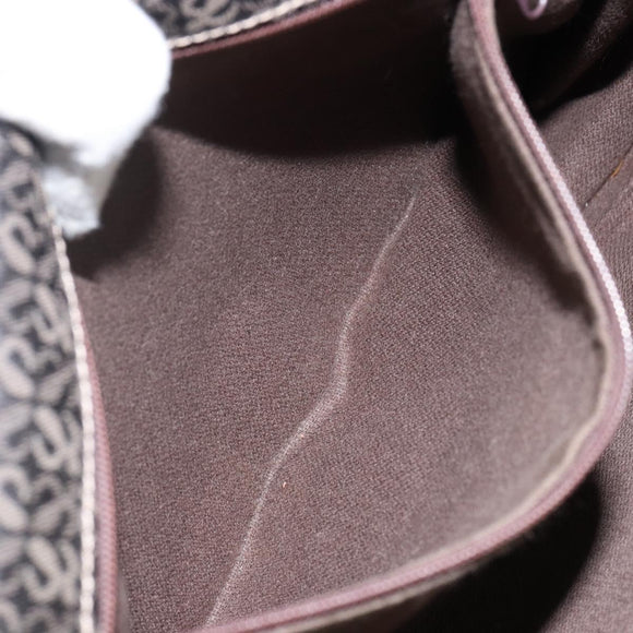 LOEWE Anagram Shoulder Bag Canvas Brown Gold Auth SW1553