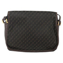 LOEWE Anagram Shoulder Bag Canvas Brown Gold Auth SW1553-2