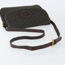 LOEWE Anagram Shoulder Bag Canvas Brown Gold Auth SW1553-7