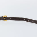 LOEWE Anagram Shoulder Bag Canvas Brown Gold Auth SW1553-8