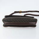 LOEWE Anagram Shoulder Bag Canvas Brown Gold Auth SW1553-5