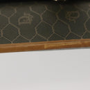 Christian Dior Honeycomb Canvas Chain Shoulder Bag PVC Brown Gold Auth SW1555-6