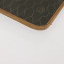 Christian Dior Honeycomb Canvas Chain Shoulder Bag PVC Brown Gold Auth SW1555-15