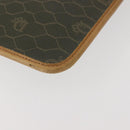 Christian Dior Honeycomb Canvas Chain Shoulder Bag PVC Brown Gold Auth SW1555-16