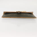 Christian Dior Honeycomb Canvas Chain Shoulder Bag PVC Brown Gold Auth SW1555-5
