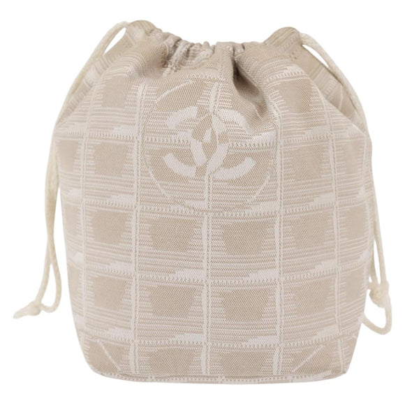 CHANEL New Travel line Pouch Nylon Pink CC Auth SW1558