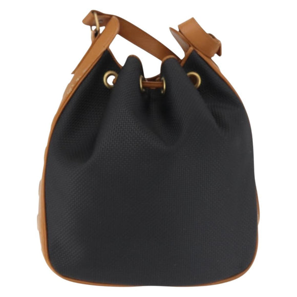 SAINT LAURENT Shoulder Bag PVC Leather Black Auth SW1561