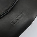 BALLY Hand Bag Leather Black Gold Auth SW1563-14