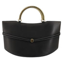 BALLY Hand Bag Leather Black Gold Auth SW1563-2