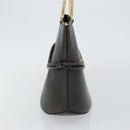 BALLY Hand Bag Leather Black Gold Auth SW1563-4