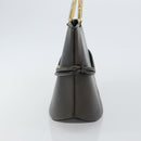 BALLY Hand Bag Leather Black Gold Auth SW1563-5