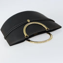 BALLY Hand Bag Leather Black Gold Auth SW1563-6