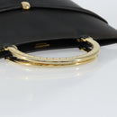 BALLY Hand Bag Leather Black Gold Auth SW1563-7