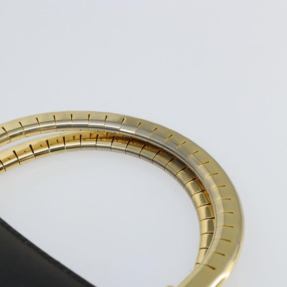 BALLY Hand Bag Leather Black Gold Auth SW1563