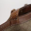 CELINE Macadam Canvas Shoulder Bag PVC Leather 2Set Brown Beige Auth SW1565-13