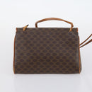 CELINE Macadam Canvas Shoulder Bag PVC Leather 2Set Brown Beige Auth SW1565-15