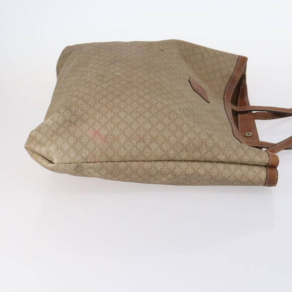 CELINE Macadam Canvas Shoulder Bag PVC Leather 2 Set Brown Beige Auth SW1565