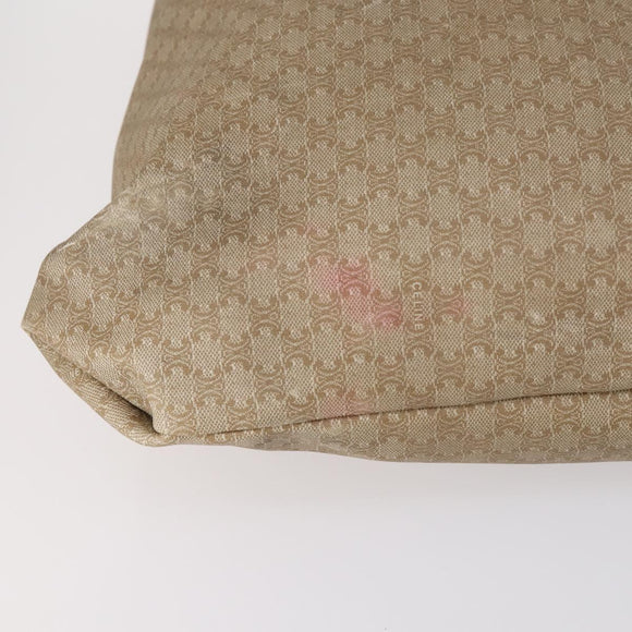 CELINE Macadam Canvas Shoulder Bag PVC Leather 2Set Brown Beige Auth SW1565